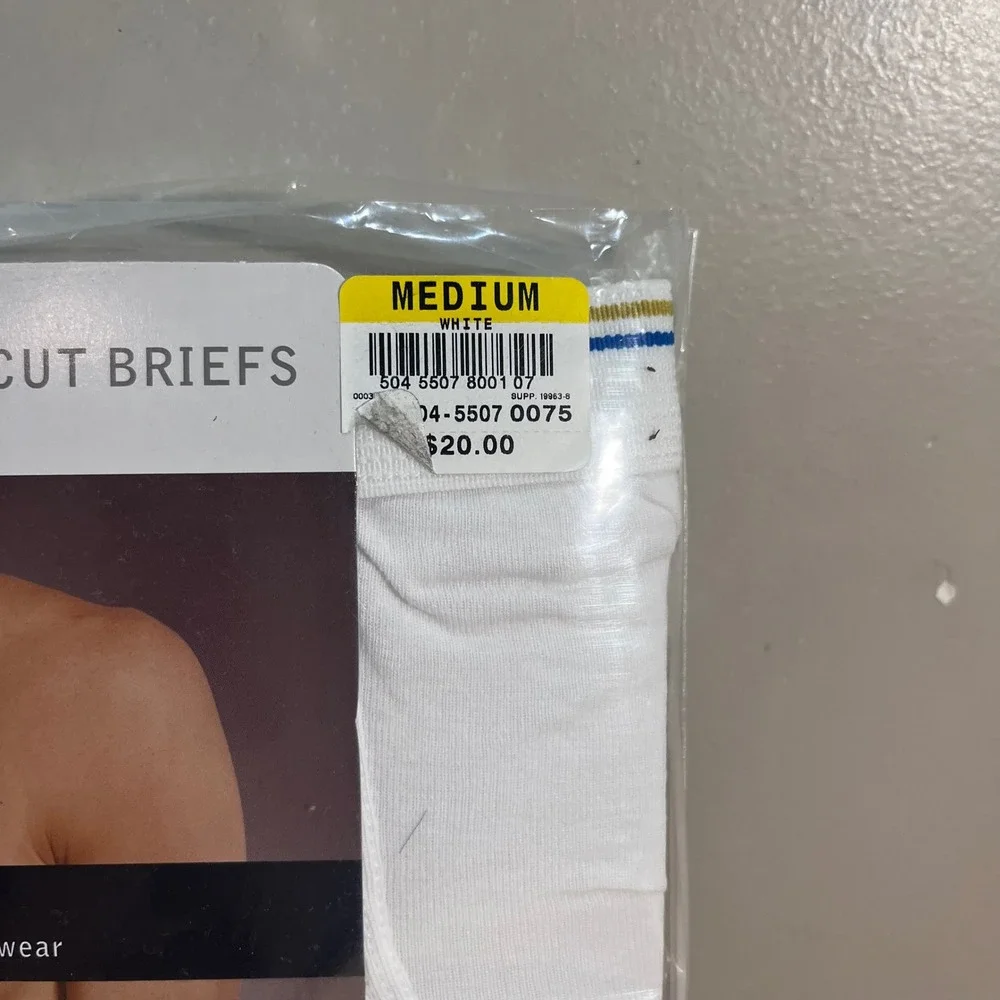 Stafford Essentials 5 Pack Full-Cut Briefs White Medium 32-34 Cotton Blend Vtg